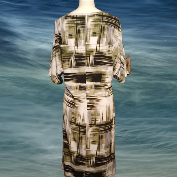 Premise Cowell Neck Half Sleeve Sheath Dress - Picture 3 of 12